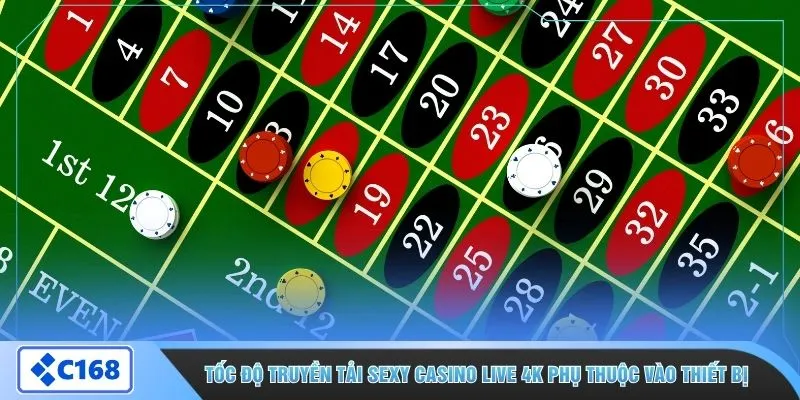 Tốc độ truyền tải Sexy Casino Live 4K phụ thuộc vào thiết bị 